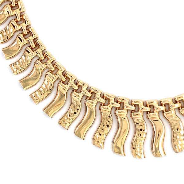 Fringe Design Collar Necklace