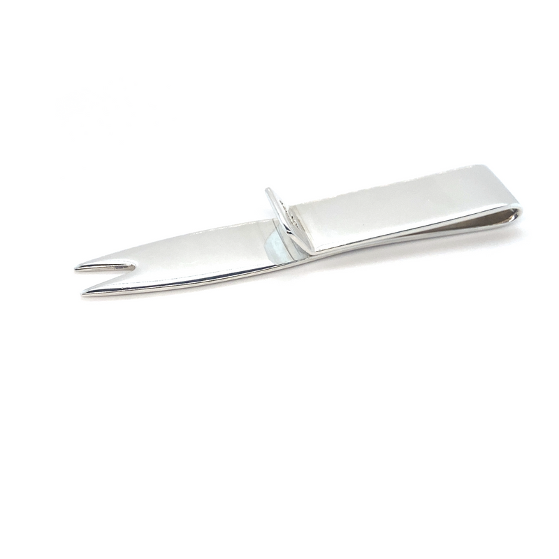 Silver Chip Fork Design Money Clip