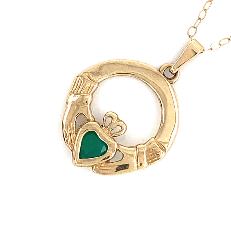 Emerald Claddagh Pendant