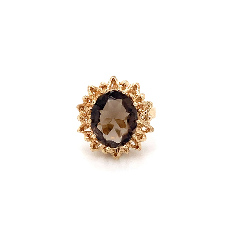 Smoky Quartz Dress Ring