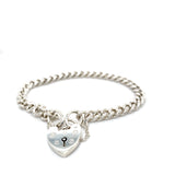 Pre-owned silver curb link bracelet