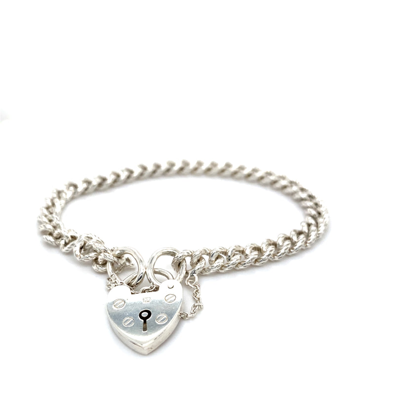 Pre-owned silver curb link bracelet