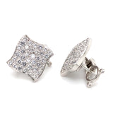 Pre-owned 18ct gold diamond set earrings