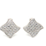Pre-owned 18ct gold diamond set earrings