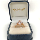 Pre-owned Morganite set dress ring