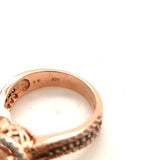 Pre-Owned 9ct Gold Morganite Diamond Dress Ring
