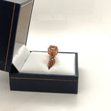 Pre-Owned 9ct Gold Morganite Diamond Dress Ring