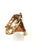 Pre-Owned 9ct gold hallmarked dress ring set with quartz