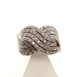 Pre-owned 14ct white gold cocktail ring set with diamonds