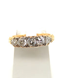 Pre-owned 18ct gold ring set with old cut diamons