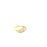 Gold CZ 5 Stone Ring