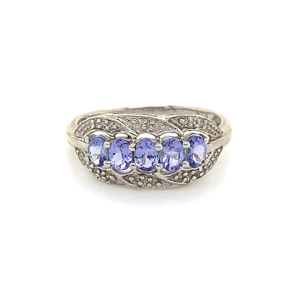 Tanzanite & Diamond Cluster Ring
