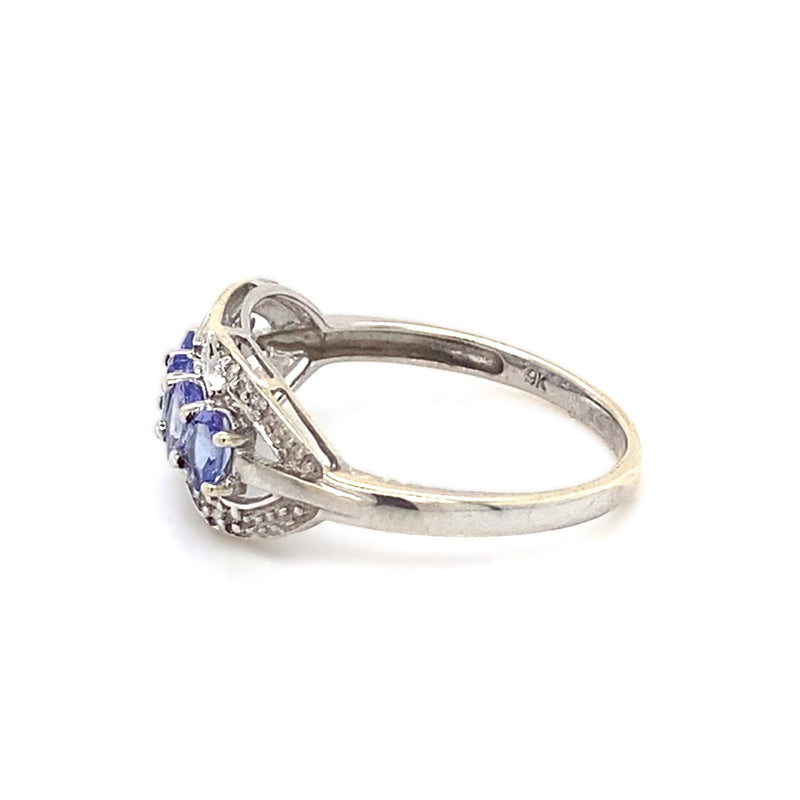 Tanzanite & Diamond Cluster Ring