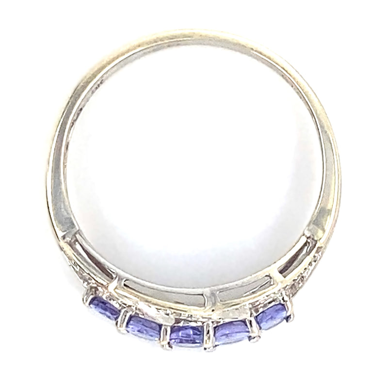 Tanzanite & Diamond Cluster Ring