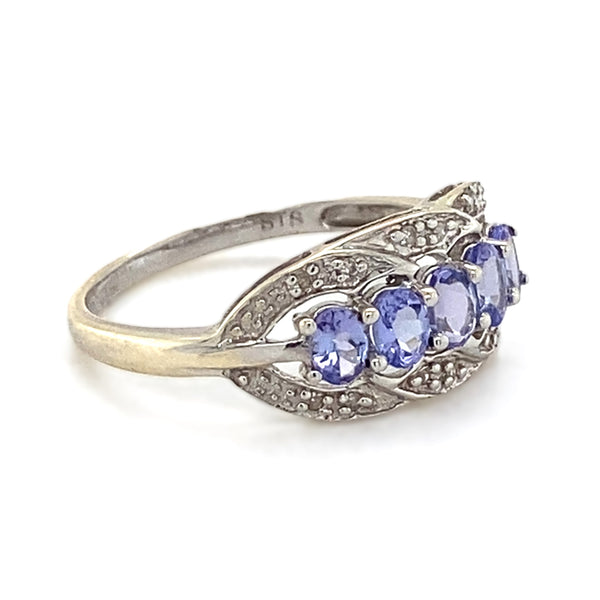 Tanzanite & Diamond Cluster Ring