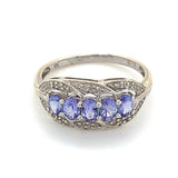 Tanzanite & Diamond Cluster Ring