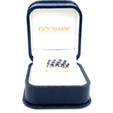 Pre-owned sapphire & diamond cluster ring