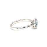 Aquamarine & Diamond Cluster Ring