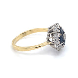 Diamond & Sapphire Cluster Ring