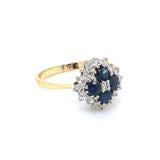 Diamond & Sapphire Cluster Ring