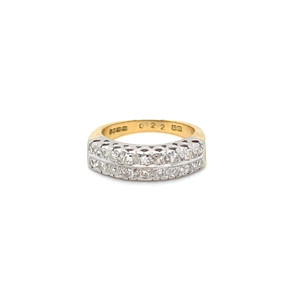 2 Row Diamond Band Ring