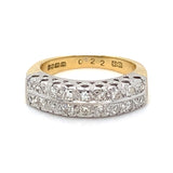 2 Row Diamond Band Ring