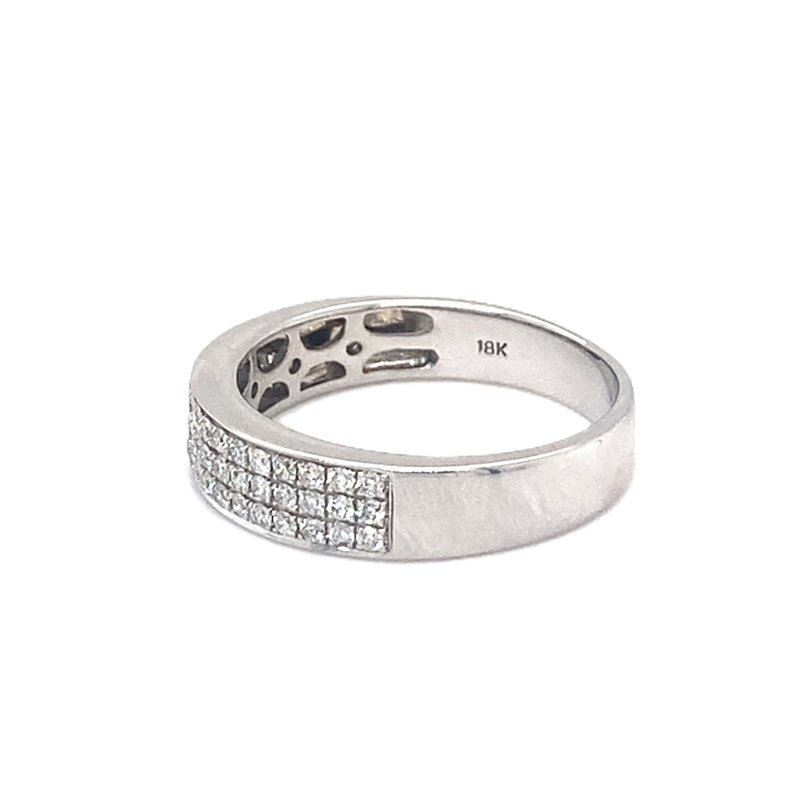 18ct White Gold Diamond Half Eternity Ring