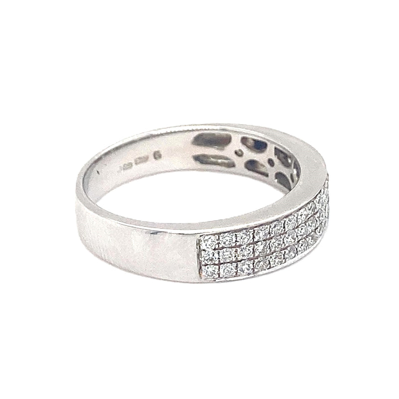18ct White Gold Diamond Half Eternity Ring