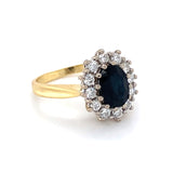 Sapphire & Diamond Cluster Dress Ring