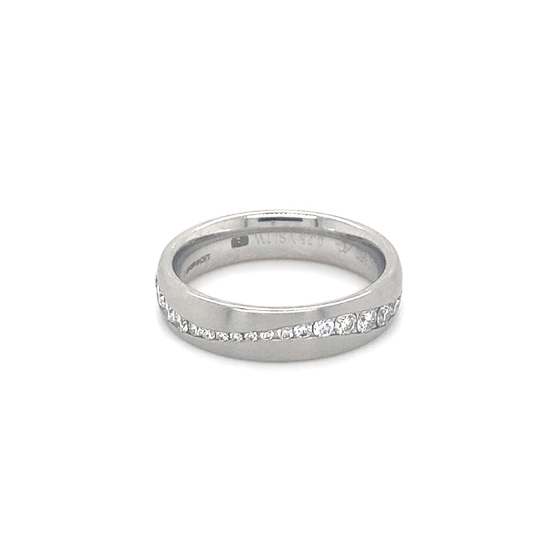 Platinum Full Diamond Set Band