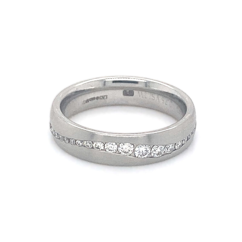 Platinum Full Diamond Set Band