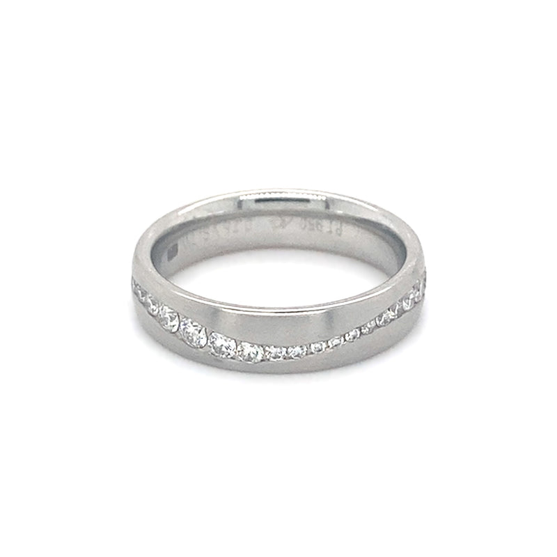 Platinum Full Diamond Set Band