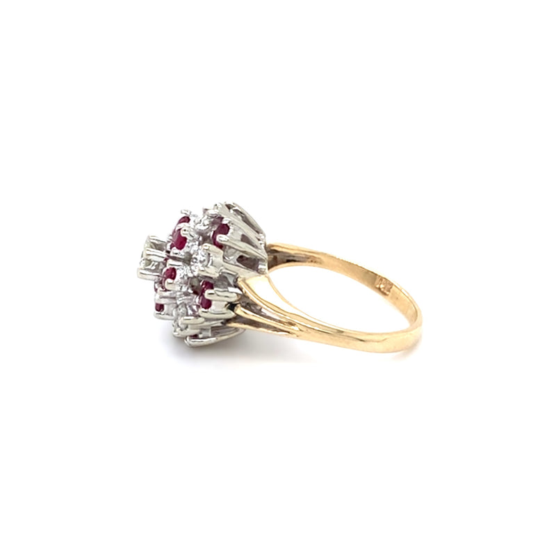 Ruby & Diamond Cluster Dress Ring