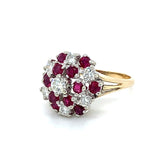 Ruby & Diamond Cluster Dress Ring