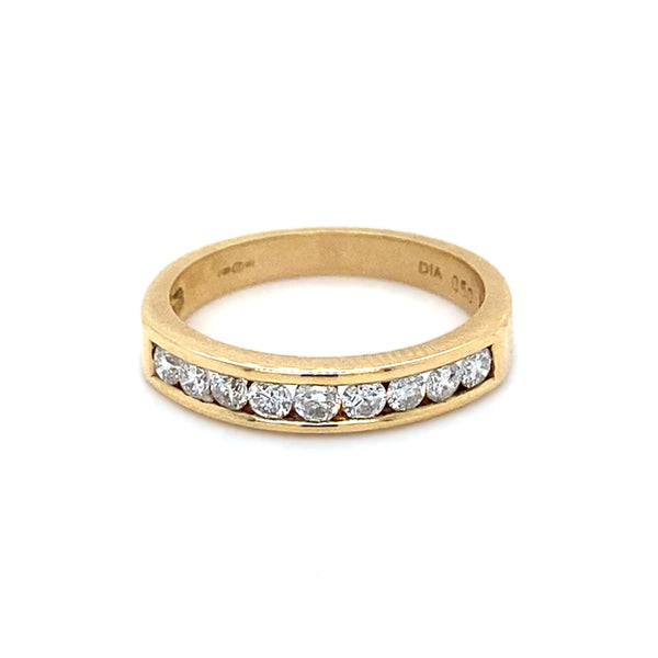 18ct Gold Diamond Set Half Eternity Ring