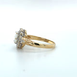 Pre-owned Opal & Diamond cluster ring