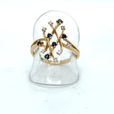 Pre-owned Sapphire & Diamond set ring