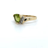Pre-owned Peridot & Diamond ring