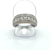 Pre-owned 18ct Diamond set 3 row band