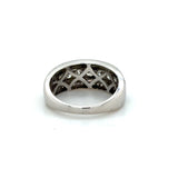 Pre-owned 18ct Diamond set 3 row band