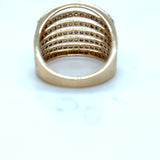 Pre-owned '7 row diamond set band ring