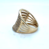 Pre-owned '7 row diamond set band ring