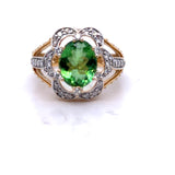 Pre-owned Tourmaline & Diamond ring