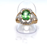 Pre-owned Tourmaline & Diamond ring