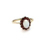 Opal & Garnet Cluster Ring