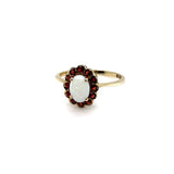 Opal & Garnet Cluster Ring