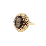 Smoky Quartz Single Stone Dress Ring