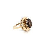 Smoky Quartz Single Stone Dress Ring