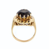 Smoky Quartz Single Stone Dress Ring