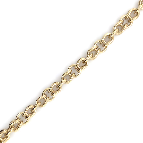 9ct Gold Fancy Solid Plain Link Bracelet